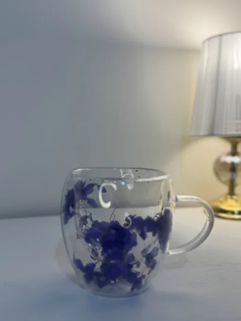 لیوان دو‌جداره گل خشک